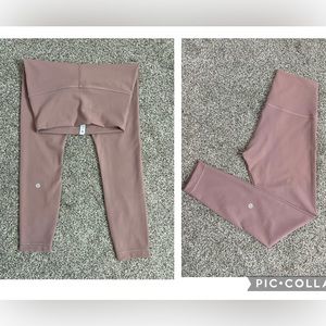 Lululemon Size 6 Wunder Train 25” Twilight Rose leggings, NWOT